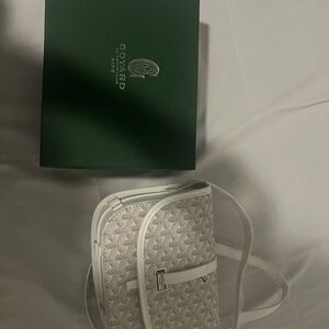 Goyard White and Gray Men's Bag